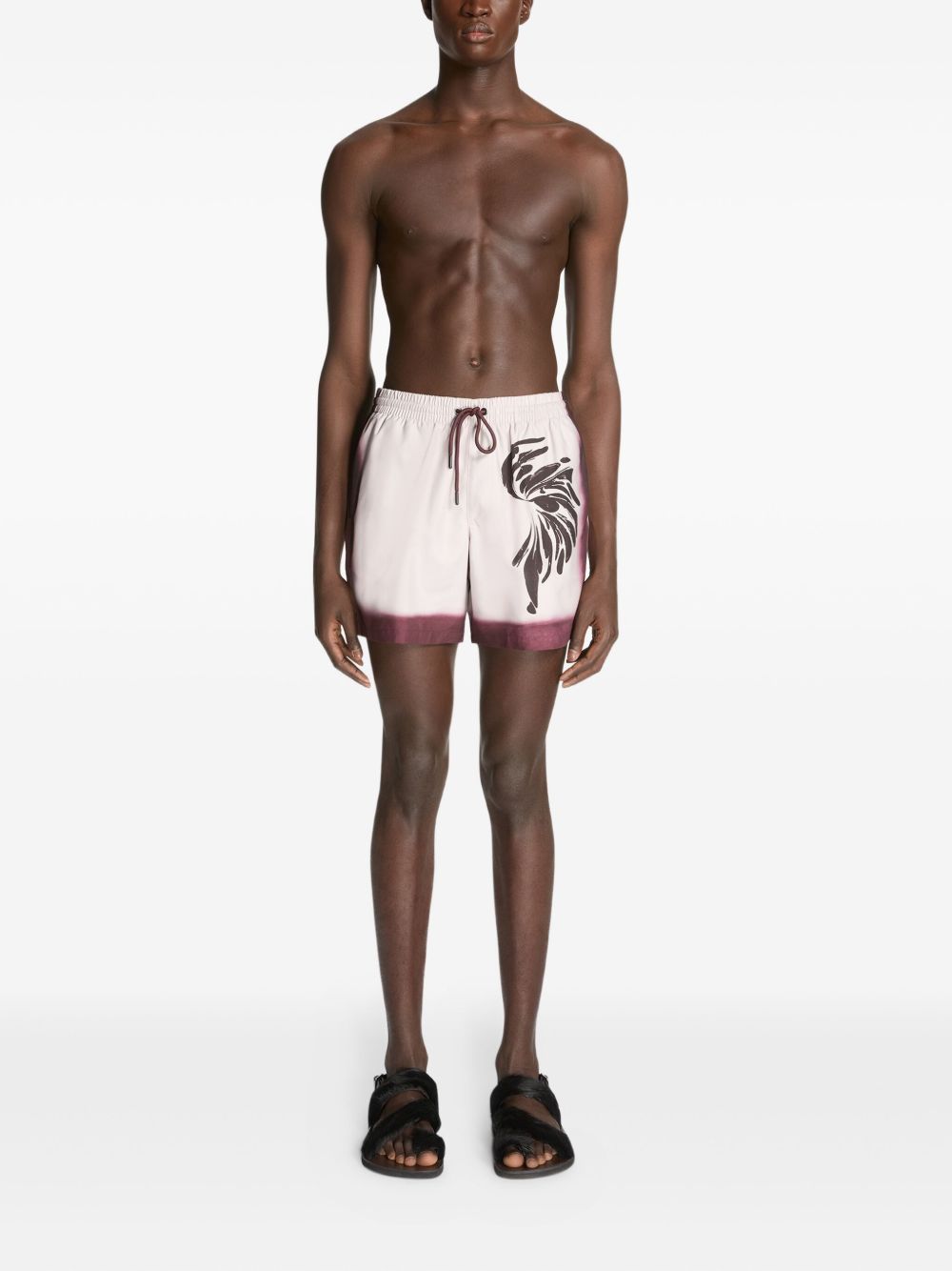 Costume con stampa in borgogna Dries van noten - uomo 