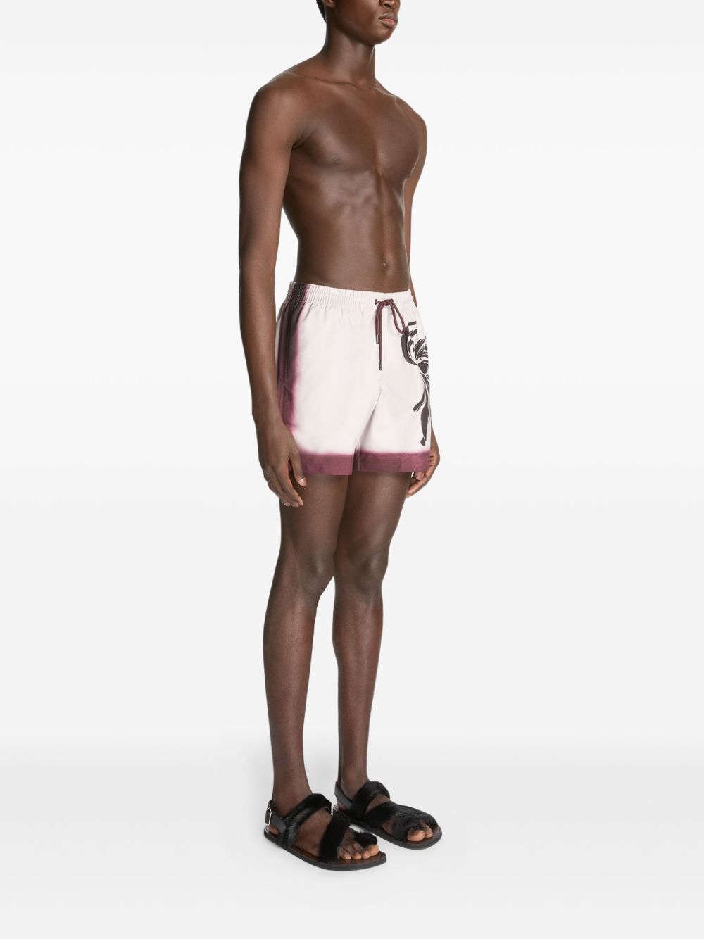 Costume con stampa in borgogna Dries van noten - uomo 