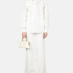 Pantaloni a gamba ampia in bianco ELie Saab - donna 