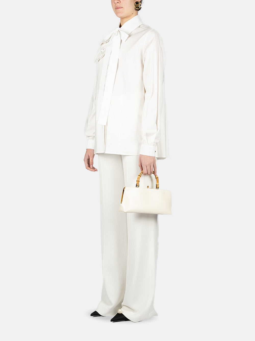 Pantaloni a gamba ampia in bianco ELie Saab - donna 