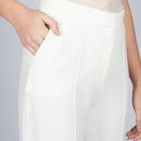 Pantaloni a gamba ampia in bianco ELie Saab - donna 