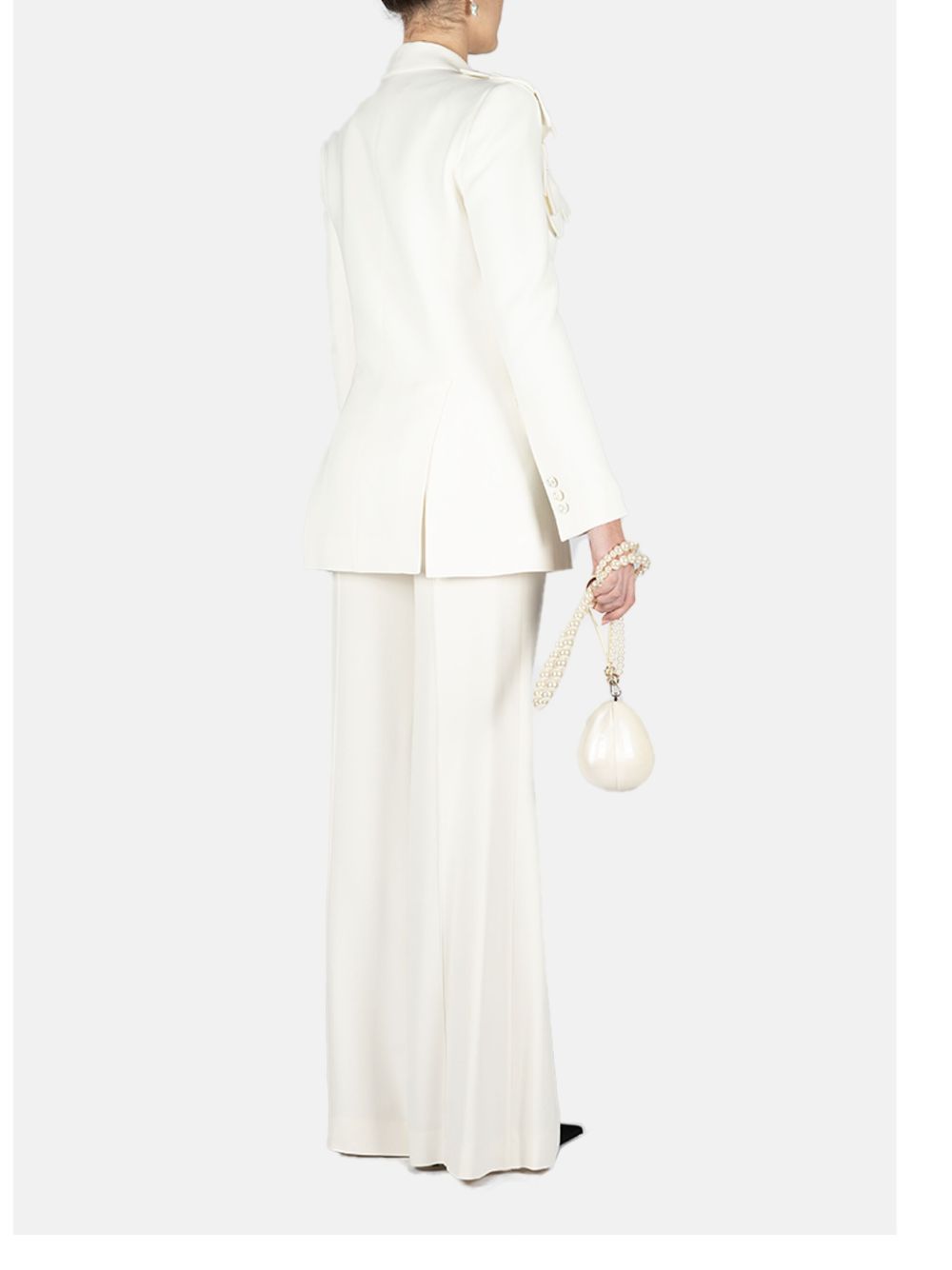 Pantaloni a gamba ampia in bianco ELie Saab - donna 