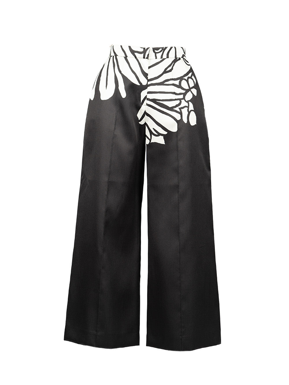 Pantaloni a gamba larga in mikado in nero Elie Saab - donna 