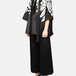 Pantaloni a gamba larga in mikado in nero Elie Saab - donna 