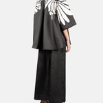 Pantaloni a gamba larga in mikado in nero Elie Saab - donna 