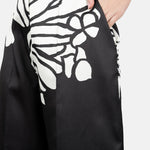 Pantaloni a gamba larga in mikado in nero Elie Saab - donna 