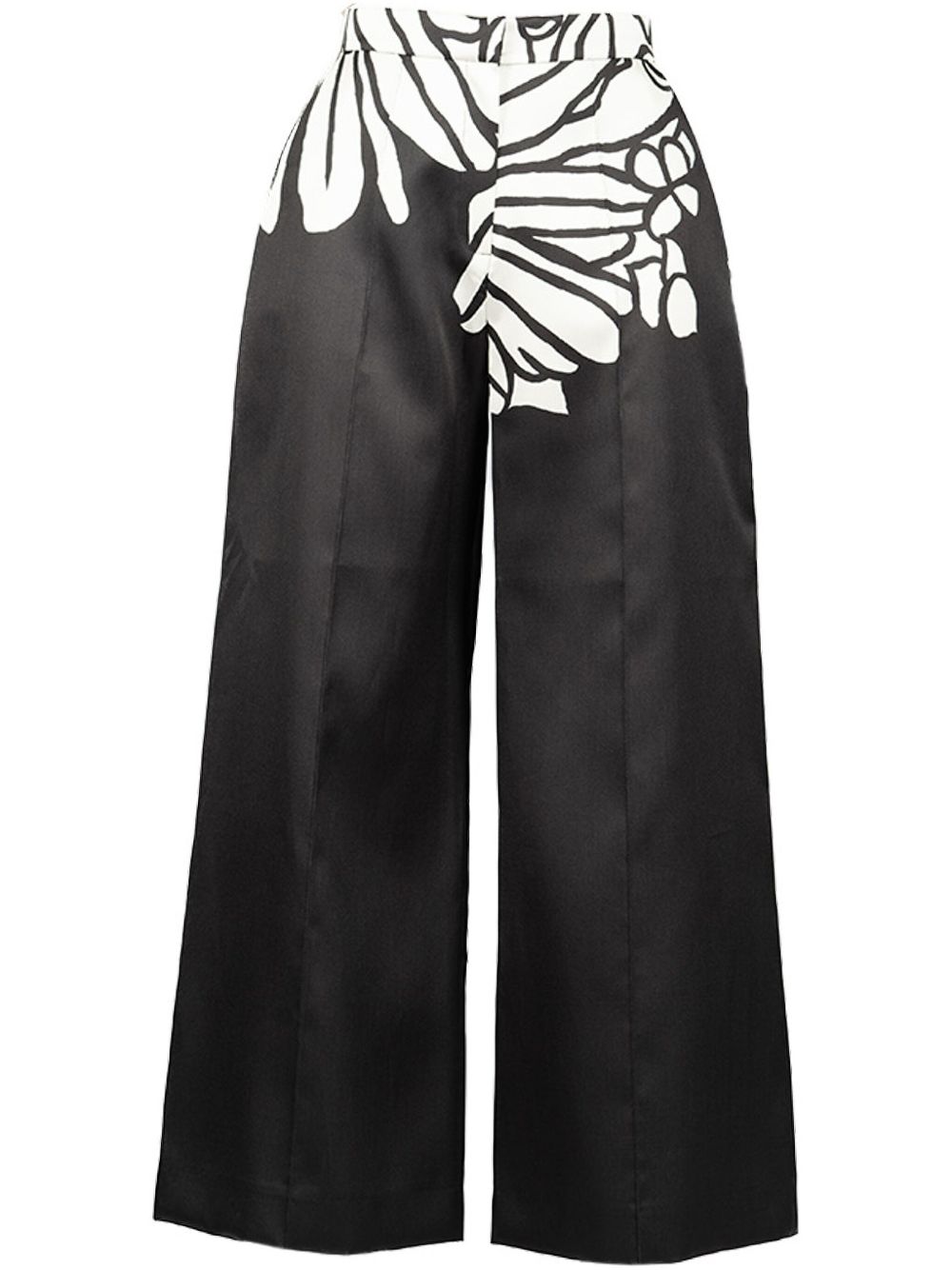 Pantaloni a gamba larga in mikado in nero Elie Saab - donna 