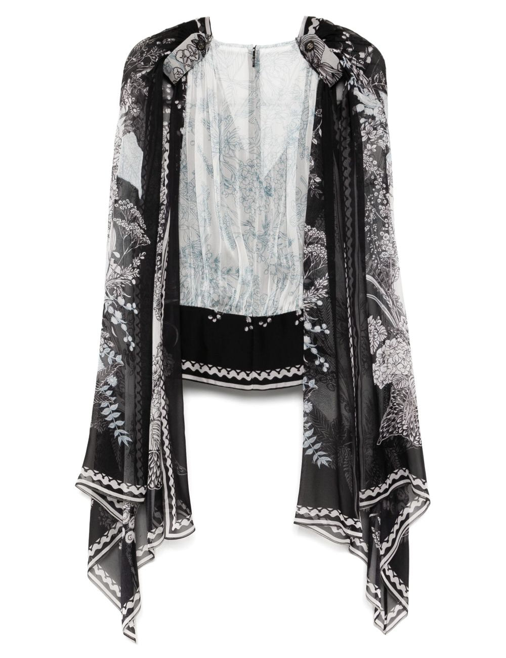 Blusa con stampa in bianco e nero Elie Saab - donna 