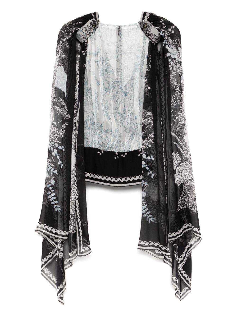 Blusa con stampa in bianco e nero Elie Saab - donna 