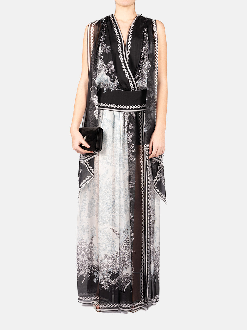 Blusa con stampa in bianco e nero Elie Saab - donna 