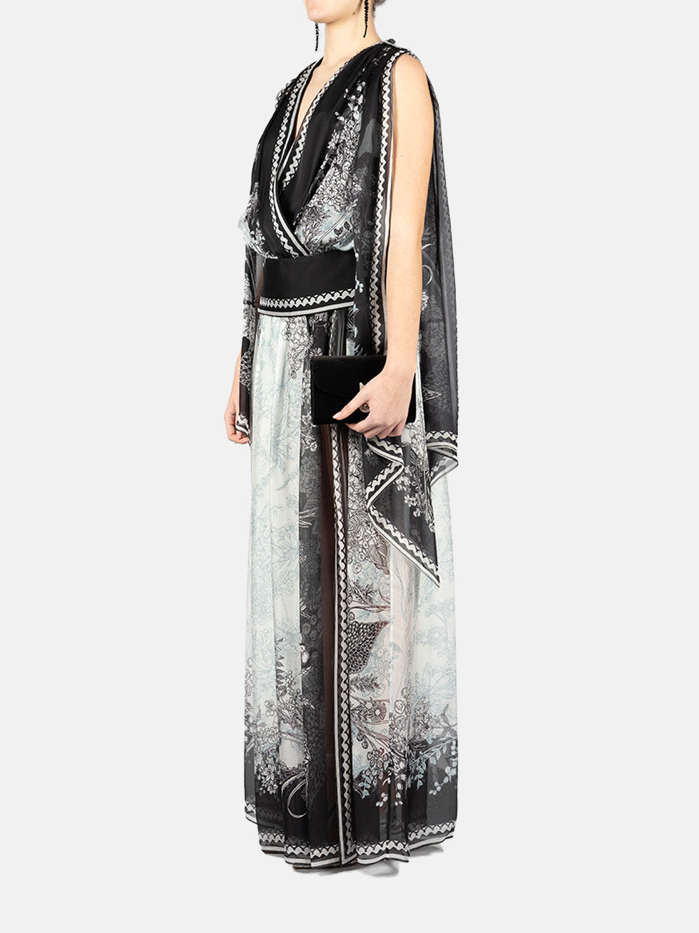 Blusa con stampa in bianco e nero Elie Saab - donna 