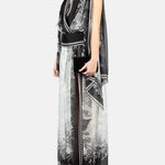 Blusa con stampa in bianco e nero Elie Saab - donna 