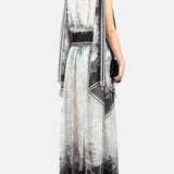 Blusa con stampa in bianco e nero Elie Saab - donna 