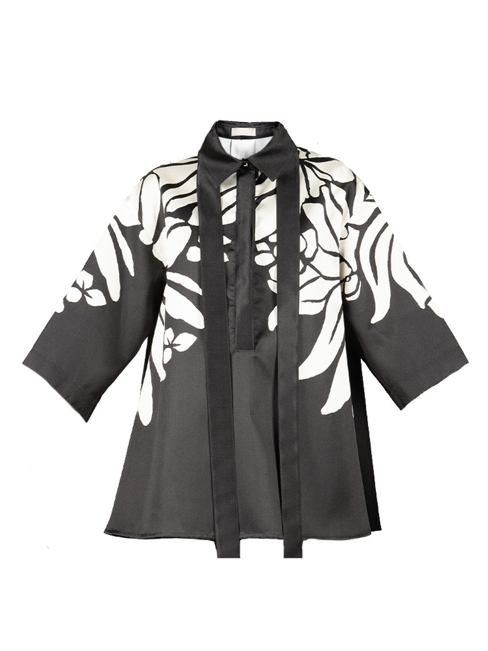 Blusa in mikado in nero e bianco Elie Saab - donna 