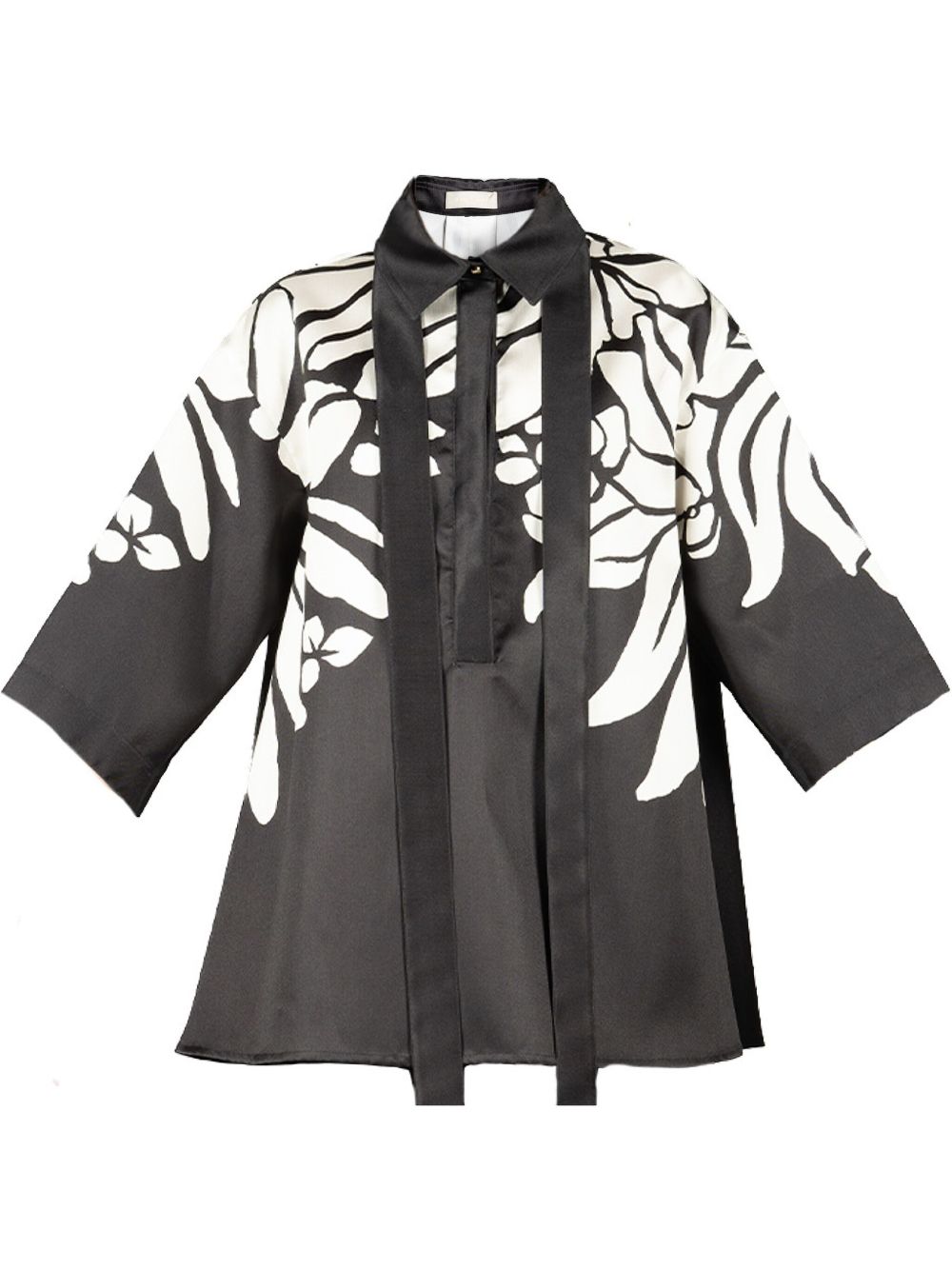 Blusa in mikado in nero e bianco Elie Saab - donna 