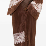 Shorts con stampa grafica in marrone Feng chen wang - uomo 