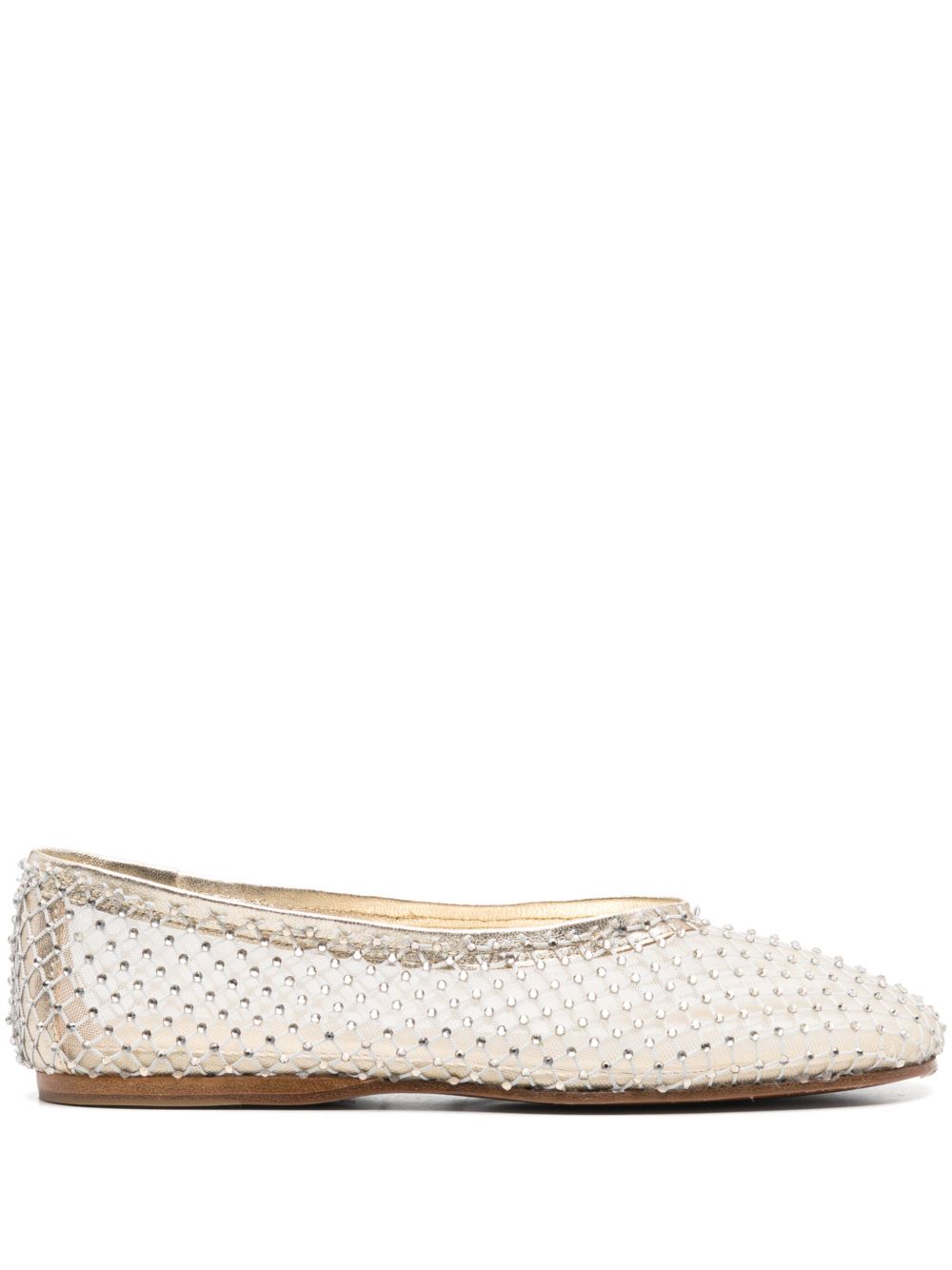 Ballerine con decorazione di cristalli in oro Forte forte - donna 