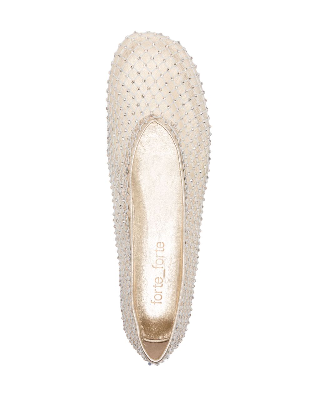 Ballerine con decorazione di cristalli in oro Forte forte - donna 