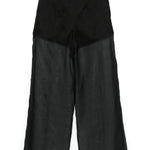 Pantaloni in seta a palazzo in nero Forte forte - donna 