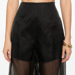 Pantaloni in seta a palazzo in nero Forte forte - donna 