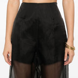 Pantaloni in seta a palazzo in nero Forte forte - donna 