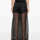Pantaloni in seta a palazzo in nero Forte forte - donna 