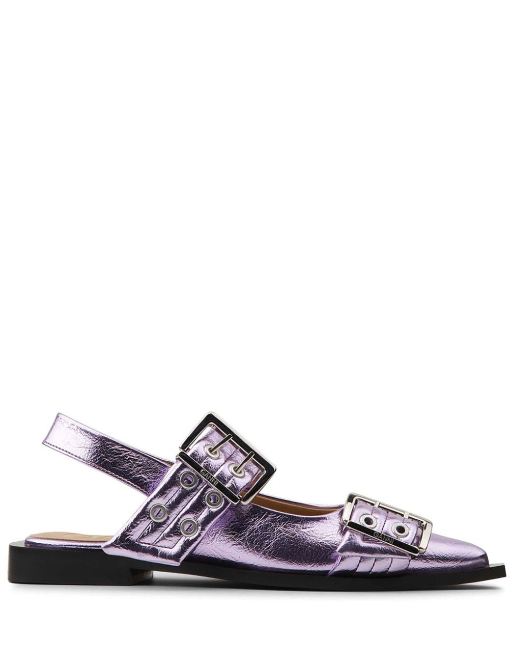 Ballerine con fibbia in lilla Ganni - donna 