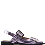 Ballerine con fibbia in lilla Ganni - donna 