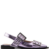 Ballerine con fibbia in lilla Ganni - donna 