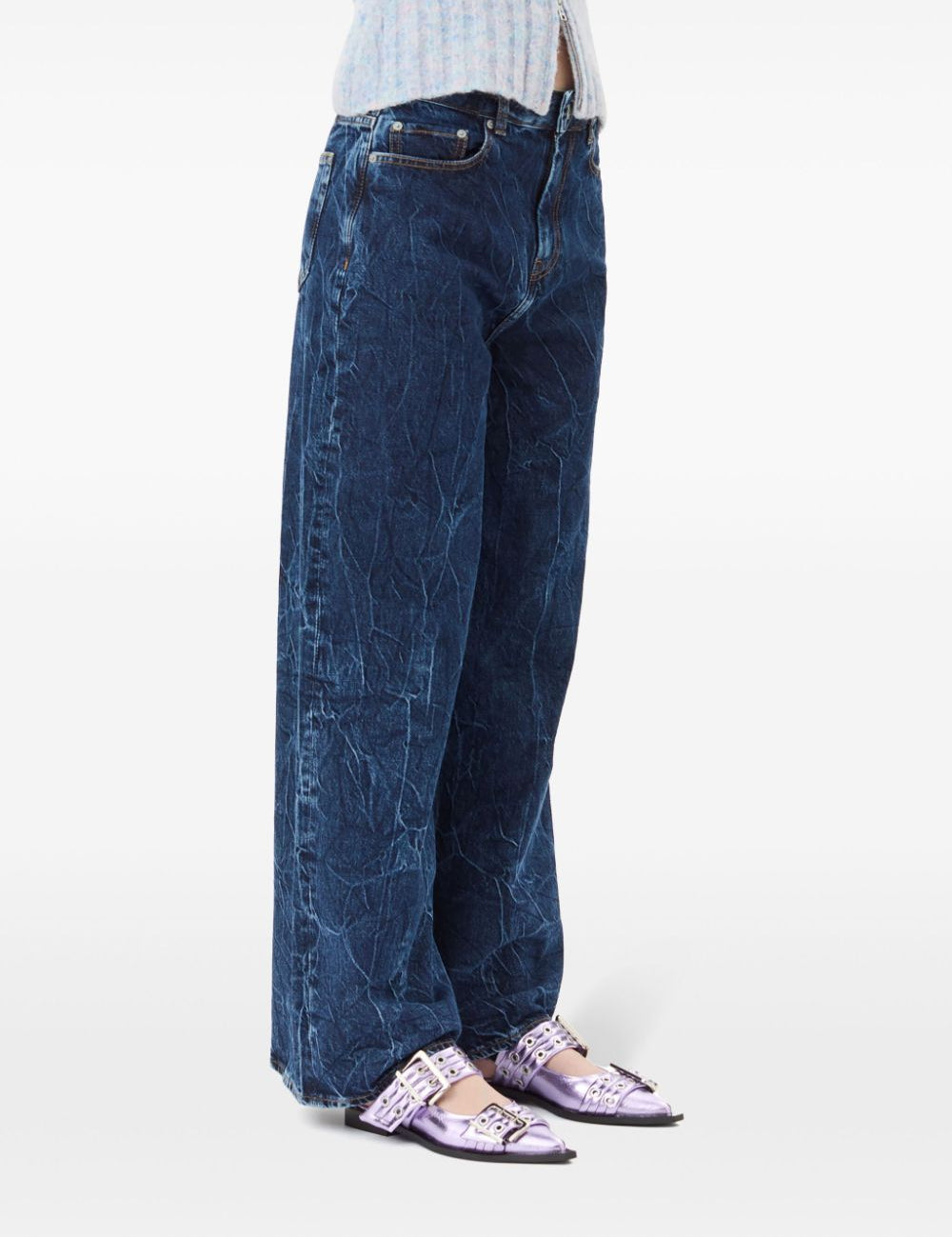 Ballerine con fibbia in lilla Ganni - donna 