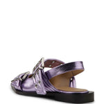 Ballerine con fibbia in lilla Ganni - donna 