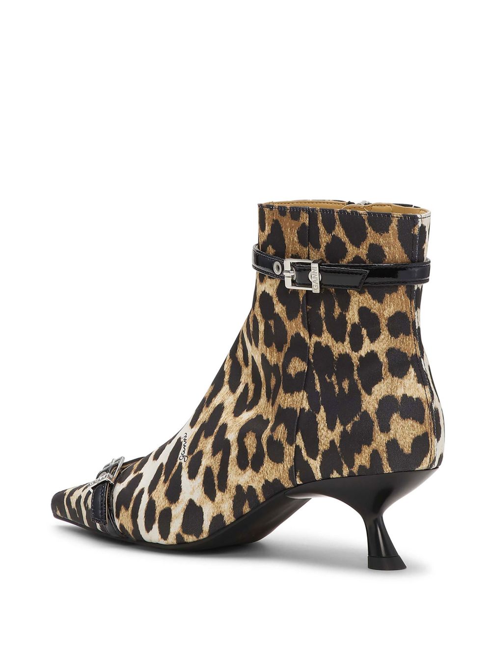 Stivaletti con stampa leopardata in marrone Ganni - donna 