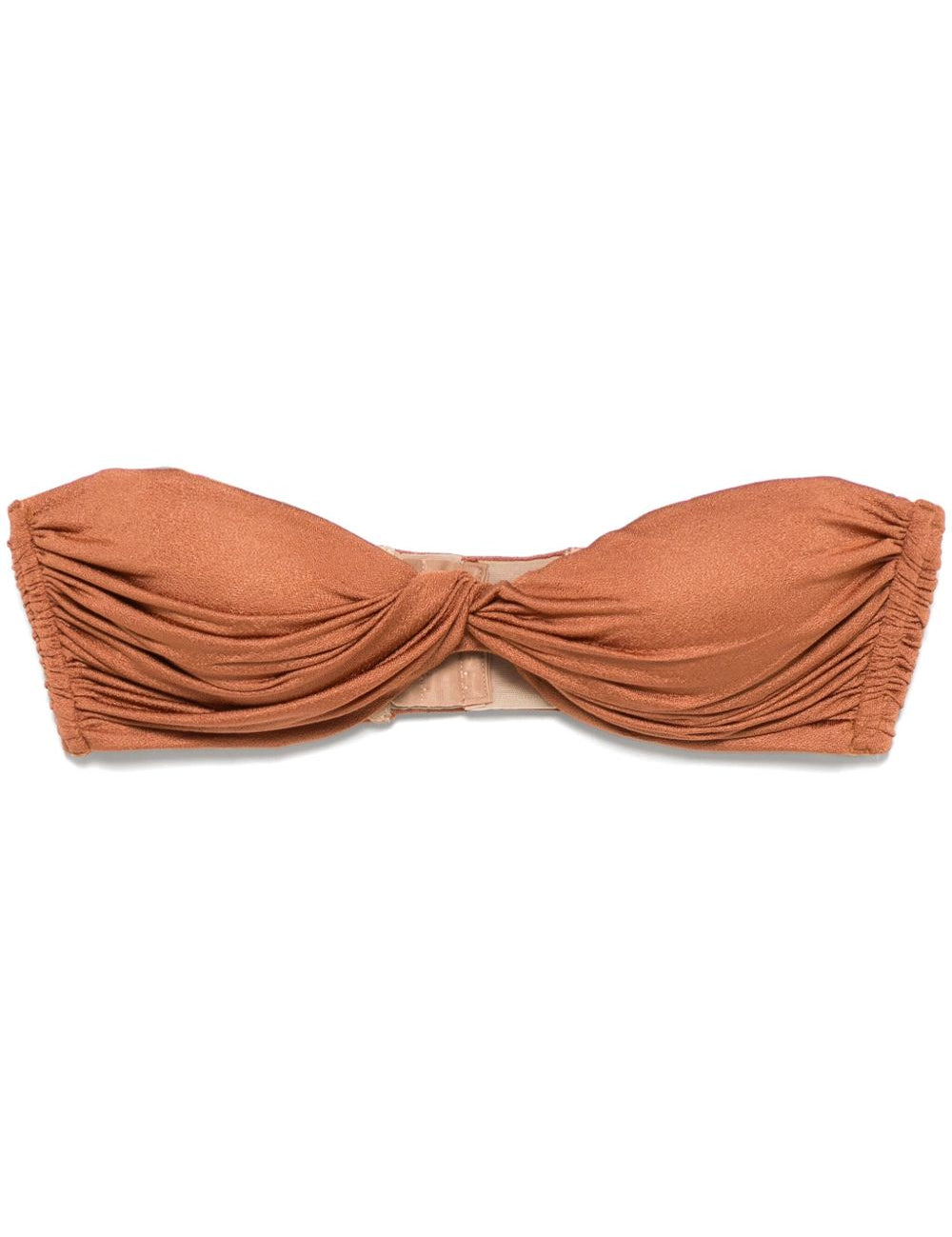 Bralette con nodo in marrone terracotta di Giuseppe Di Morabito - donna 