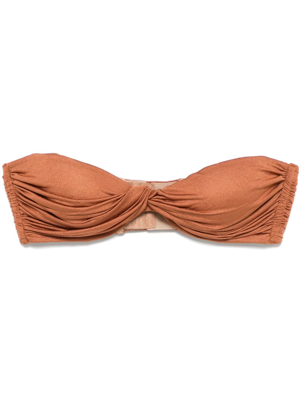 Bralette con nodo in marrone terracotta di Giuseppe Di Morabito - donna 