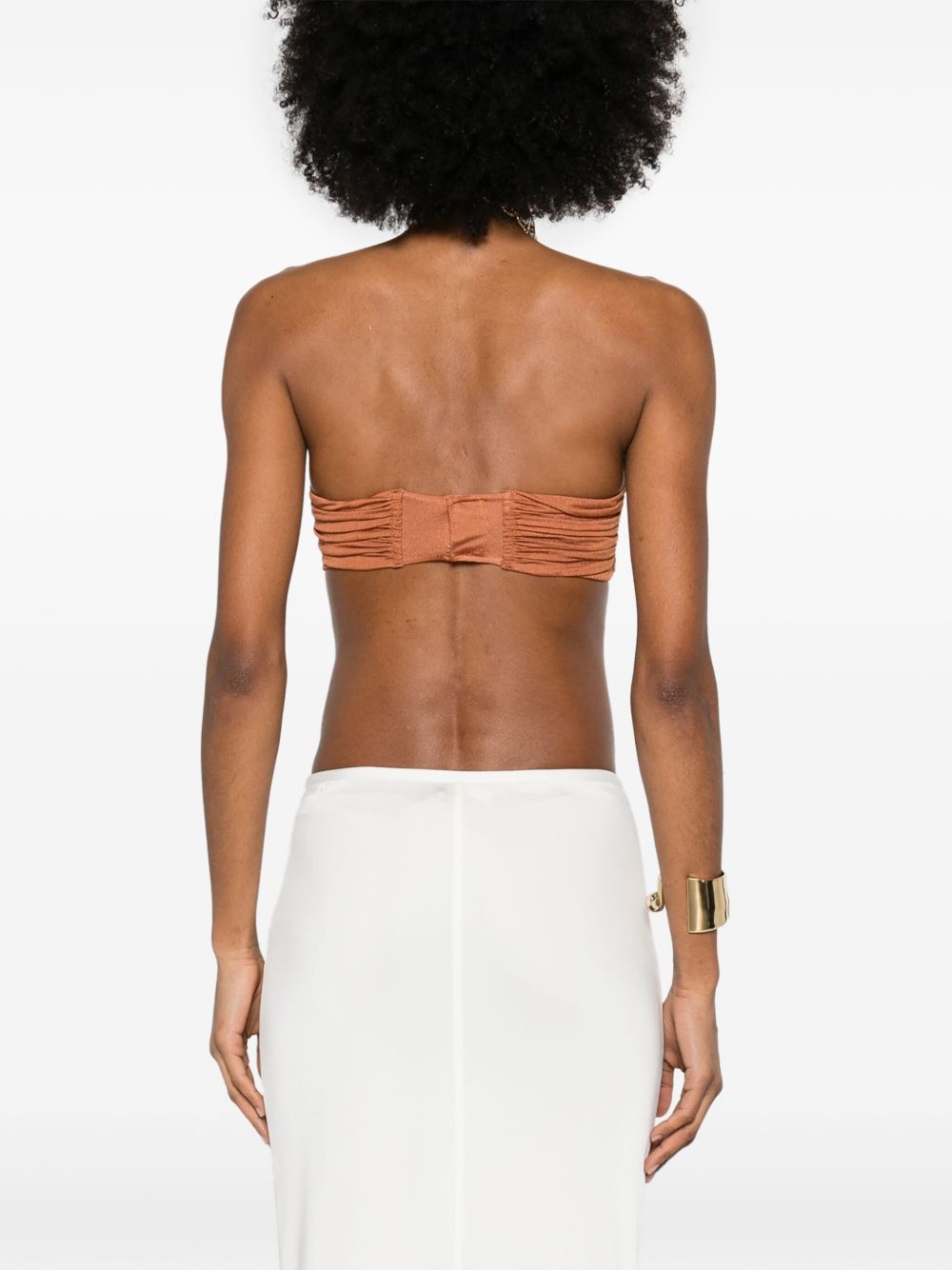 Bralette con nodo in marrone terracotta di Giuseppe Di Morabito - donna 
