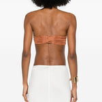 Bralette con nodo in marrone terracotta di Giuseppe Di Morabito - donna 