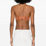 Bralette con nodo in marrone terracotta di Giuseppe Di Morabito - donna 