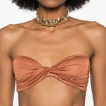 Bralette con nodo in marrone terracotta di Giuseppe Di Morabito - donna 