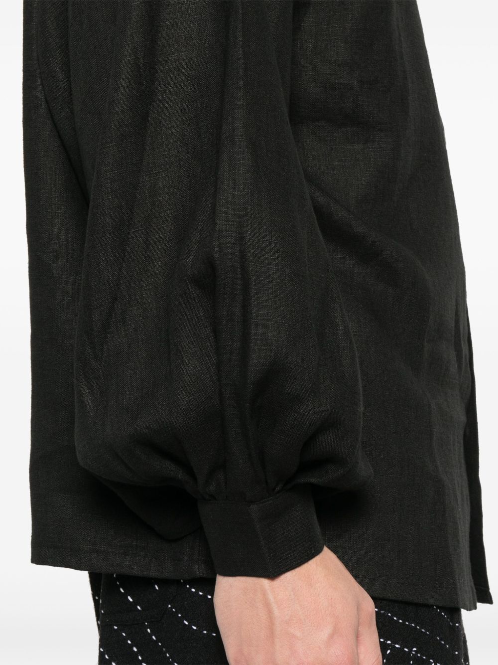 Camicia con maniche a sbuffo in nero Glass Cypress - uomo 