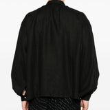 Camicia con maniche a sbuffo in nero Glass Cypress - uomo 