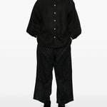 Camicia con maniche a sbuffo in nero Glass Cypress - uomo 