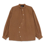 Camicia con cuciture decorative in marrone Glass Cypress - uomo 
