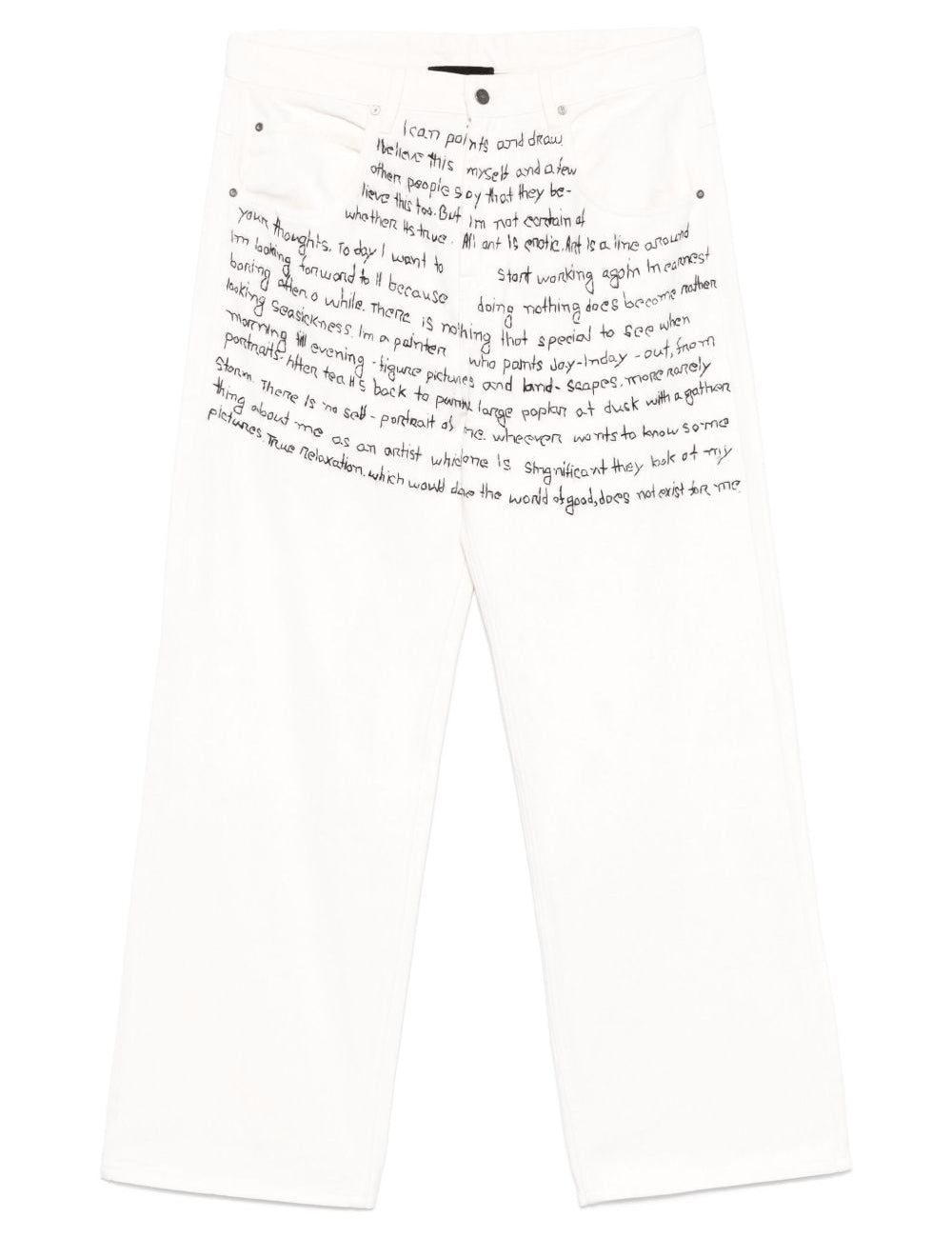 Jeans con ricamo in azzurro Glass Cypress - uomo 