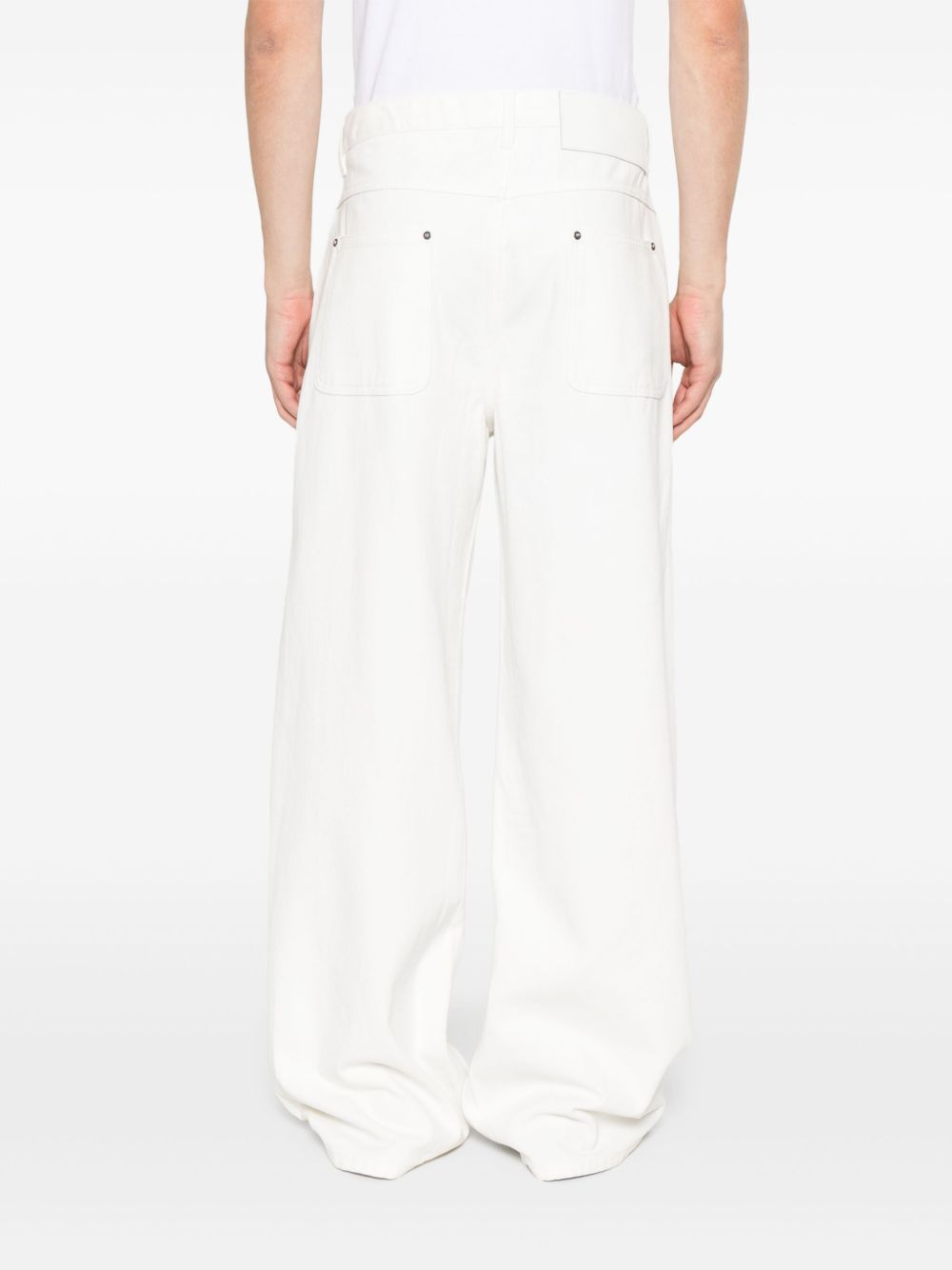 Jeans con ricamo in azzurro Glass Cypress - uomo 