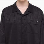 Camicia con stampa geometrica in nero Helmut lang - uomo 