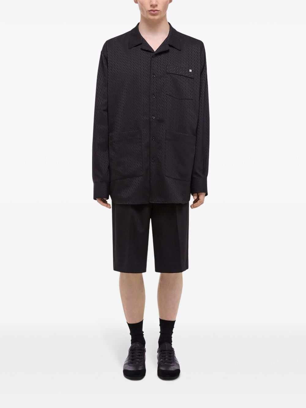 Camicia con stampa geometrica in nero Helmut lang - uomo 
