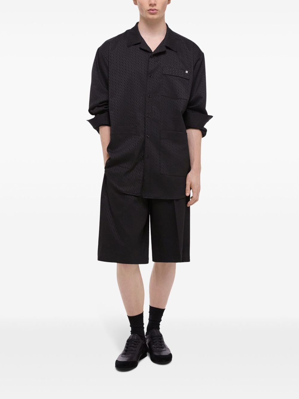 Camicia con stampa geometrica in nero Helmut lang - uomo 