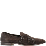 Mocassini in pelle scamosciata in marrone Henderson baracco  - uomo 