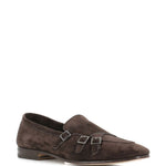 Mocassini in pelle scamosciata in marrone Henderson baracco  - uomo 