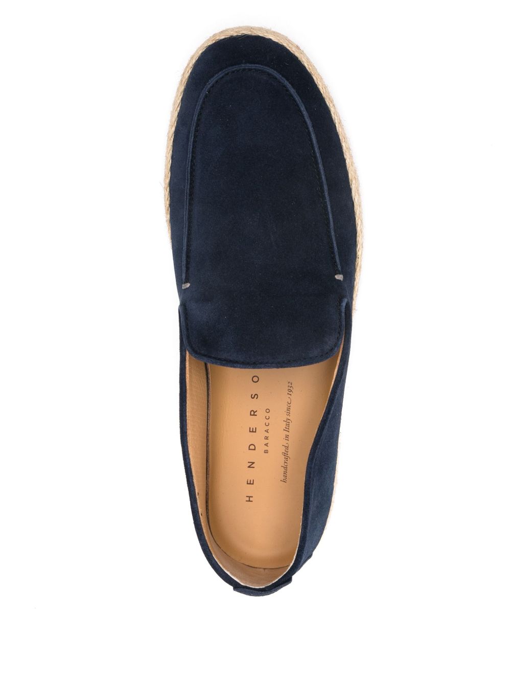 Espadrillas in camoscio in blu Henderson baracco - uomo 
